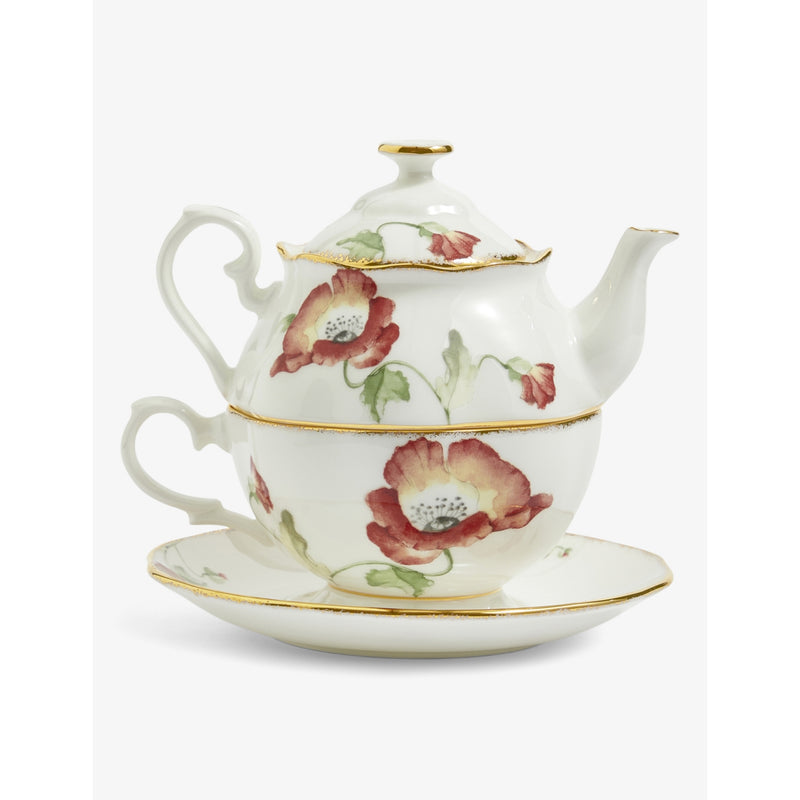 Royal Albert tea for one set 1970 Poppy, UK version