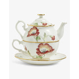 Royal Albert tea for one set 1970 Poppy, UK version