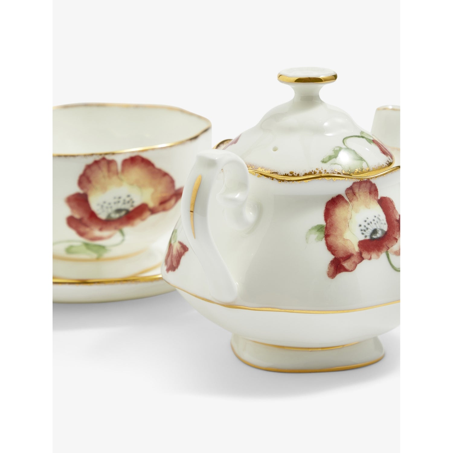 Royal Albert tea for one set 1970 Poppy, UK version