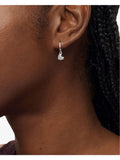 Monica Vinader huggie earrings with 1.7ct diamond heart charm - British product