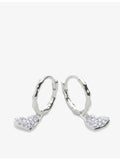 Monica Vinader huggie earrings with 1.7ct diamond heart charm - British product