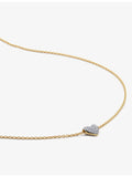 Monica Vinader yellow gold vermeil heart pendant necklace 2.4ct lab-grown diamond, imported from the UK