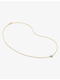 Monica Vinader yellow gold vermeil heart pendant necklace 2.4ct lab-grown diamond, imported from the UK
