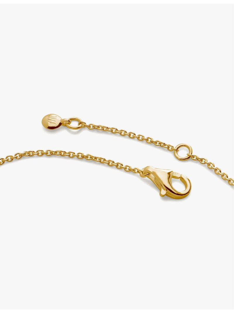 Monica Vinader heart station chain bracelet in 18ct gold vermeil, UK version