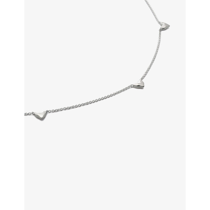 Monica Vinader sterling silver heart charm necklace, UK version