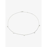 Monica Vinader sterling silver heart charm necklace, UK version
