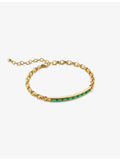 Monica Vinader onyx chain bracelet in 18ct gold vermeil, UK version
