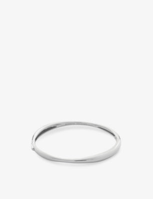 Monica Vinader Nura Reef Irregular Shape Sterling Silver Bangle