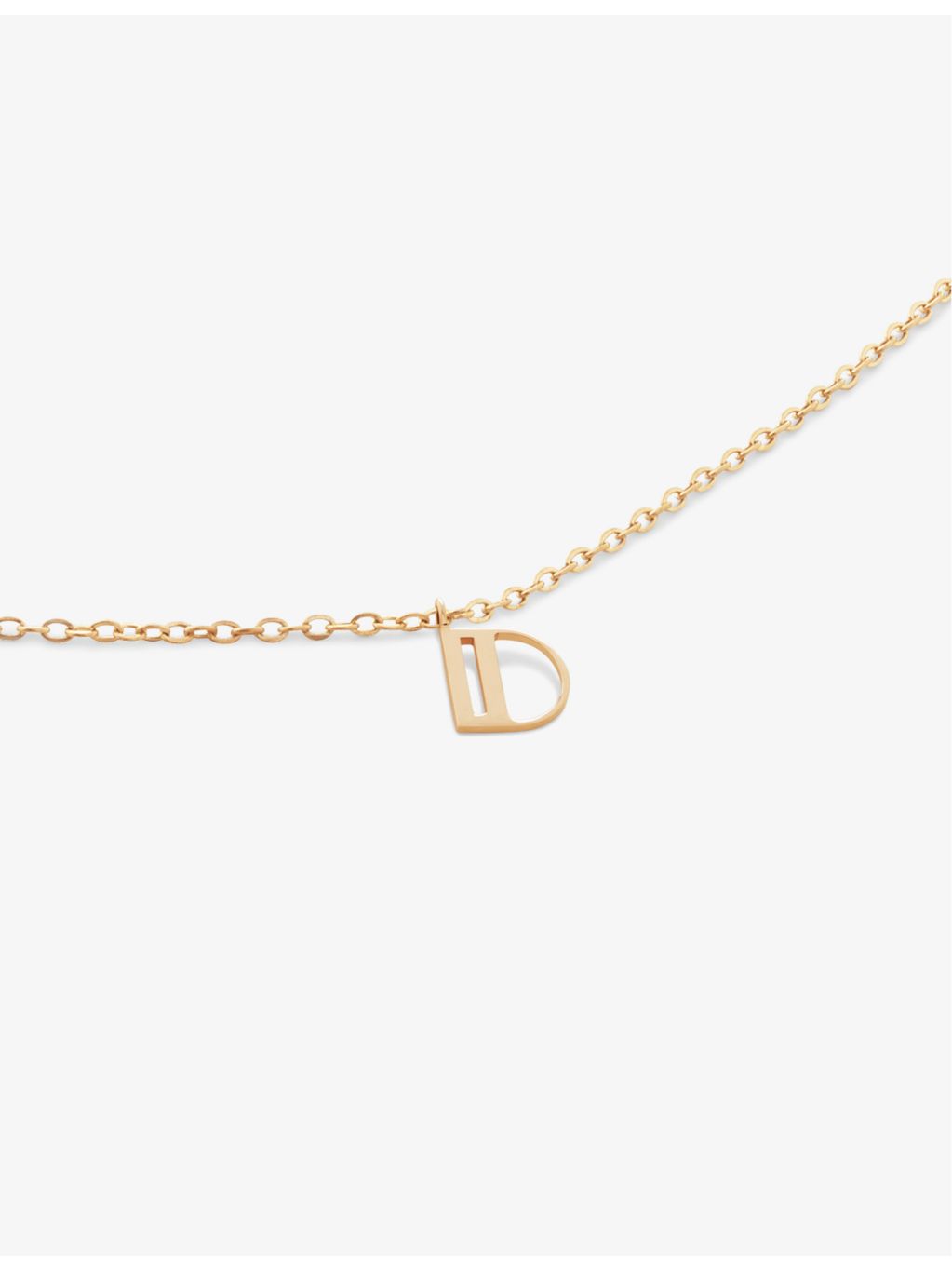 Monica Vinader pendant necklace letter D 14ct yellow gold - British product