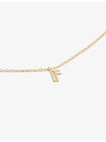 Monica Vinader F pendant 14ct yellow gold, imported from the UK