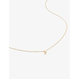 Monica Vinader Small letter F 14ct yellow-gold pendant necklace