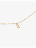 Monica Vinader letter I 14ct yellow gold pendant necklace (British brand)