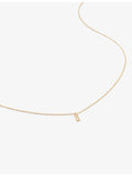 Monica Vinader letter I 14ct yellow gold pendant necklace (British brand)