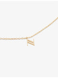 Monica Vinader letter N 14ct yellow-gold pendant necklace - British product