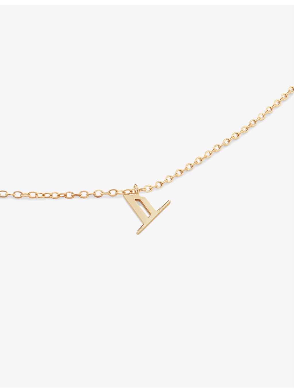 Monica Vinader small letter Y pendant necklace 14ct yellow gold, UK version
