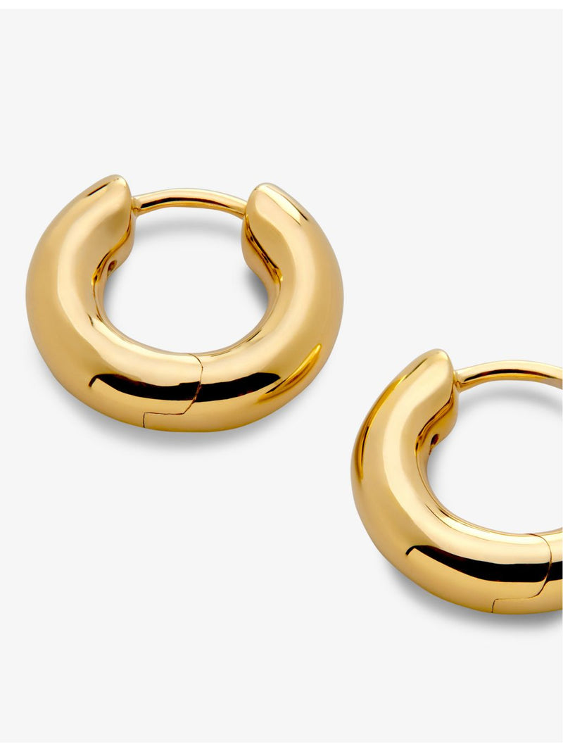 Monica Vinader 18ct gold vermeil huggie earrings, imported from the UK