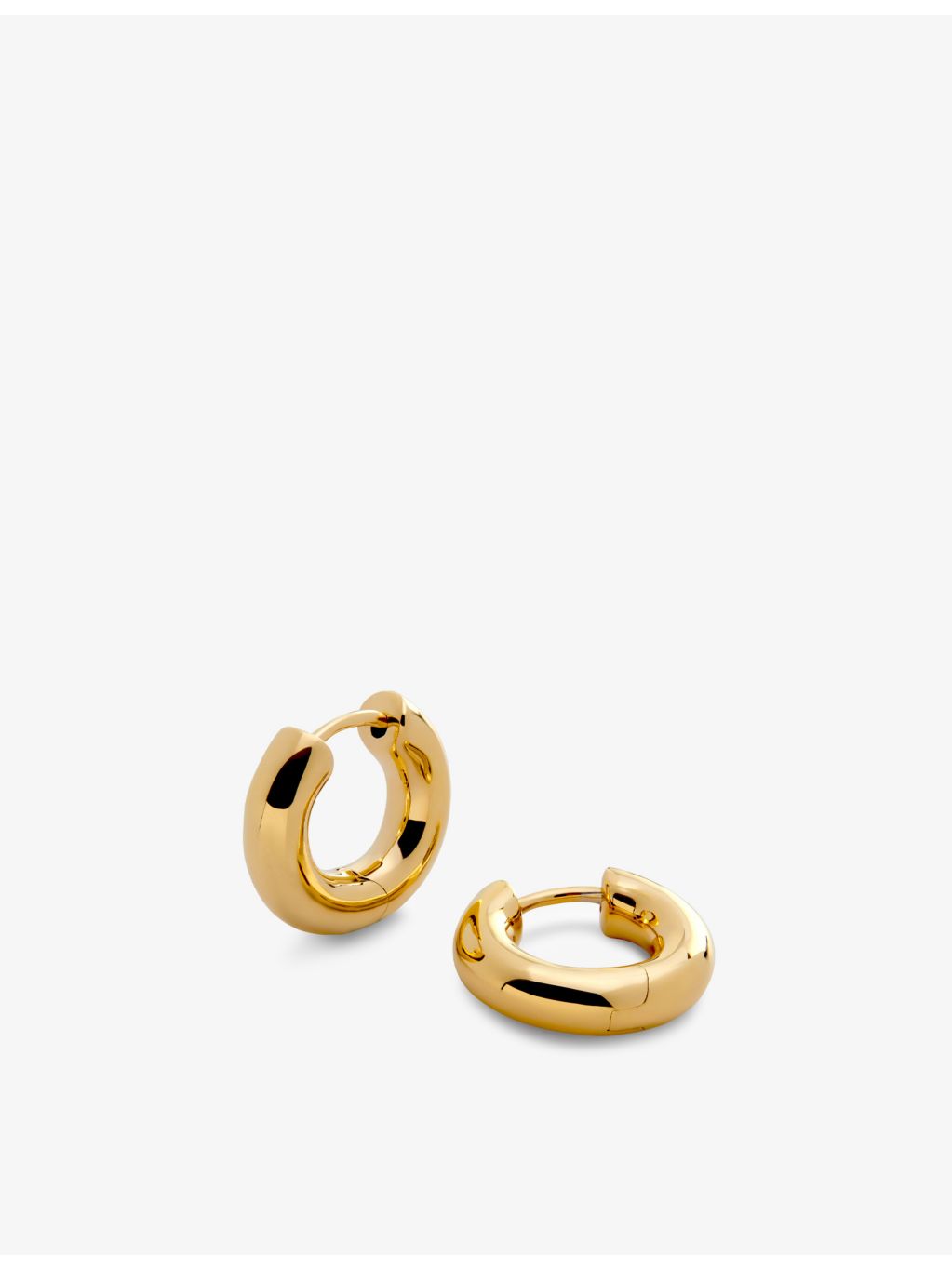 Monica Vinader 18ct gold vermeil huggie earrings, imported from the UK
