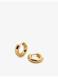 Monica Vinader 18ct gold vermeil huggie earrings, imported from the UK