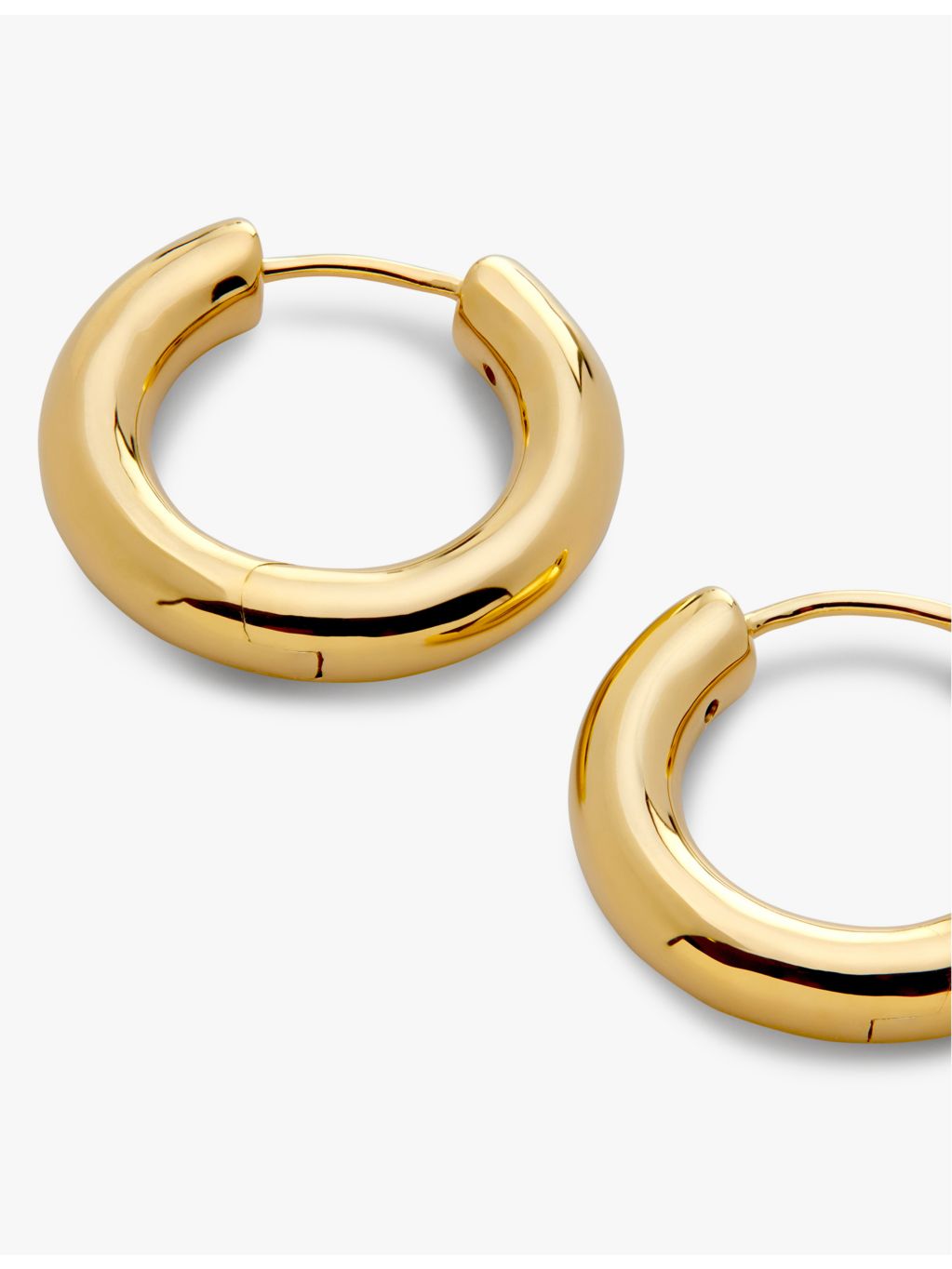 Monica Vinader small gold vermeil hoop earrings, UK version