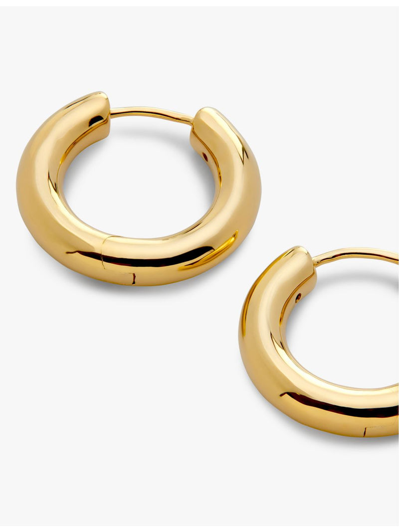 Monica Vinader small gold vermeil hoop earrings, UK version