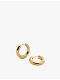 Monica Vinader small gold vermeil hoop earrings, UK version