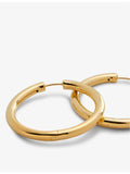 Monica Vinader large hoop earrings in 18ct gold vermeil, UK version