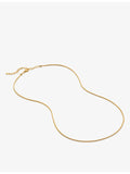 Monica Vinader 18ct gold vermeil snake necklace, 46cm (British brand)