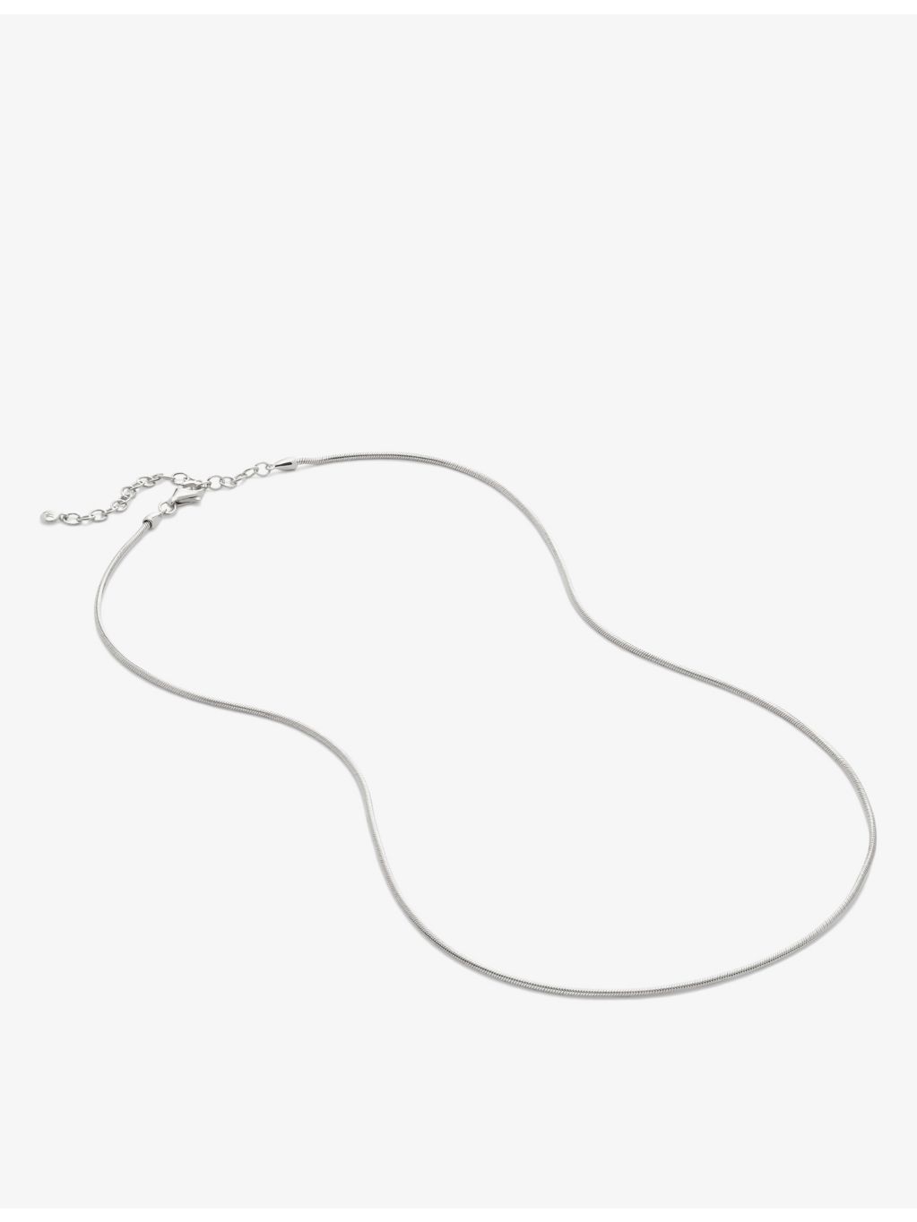 Monica Vinader thin snake necklace sterling silver 46cm, UK version
