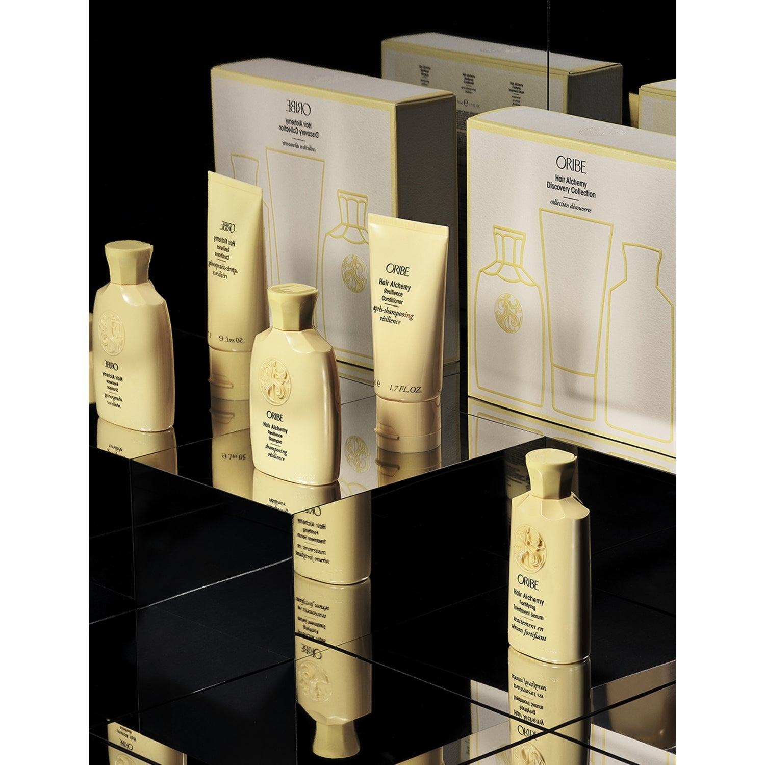 Oribe Hair Alchemy discovery set with shampoo, conditioner and serum (British brand)