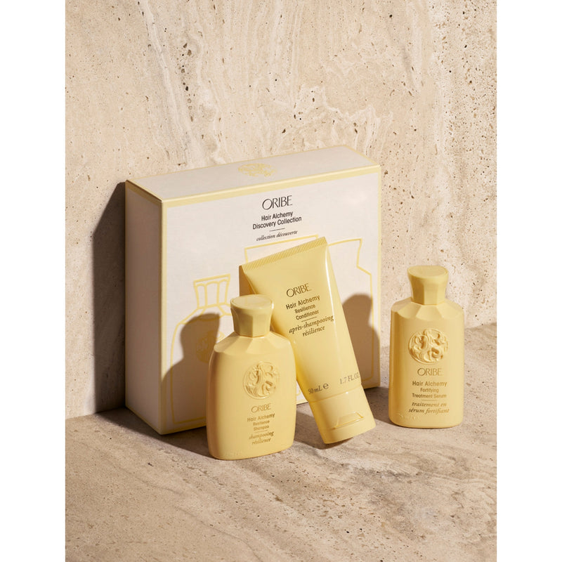 Oribe Hair Alchemy discovery set with shampoo, conditioner and serum (British brand)