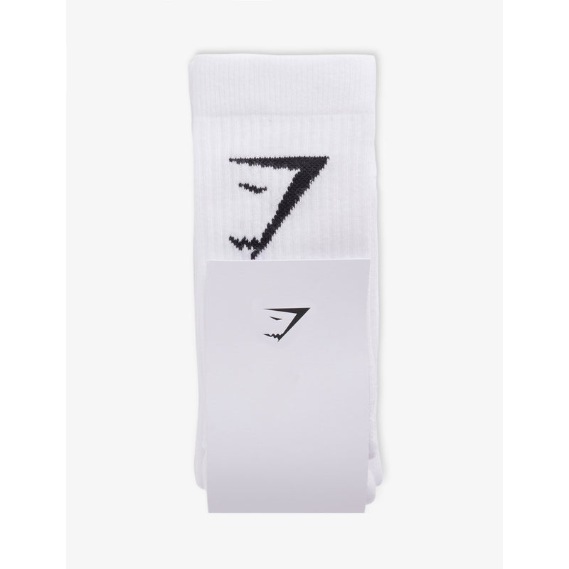 Branded pack of three cotton-blend socks - S