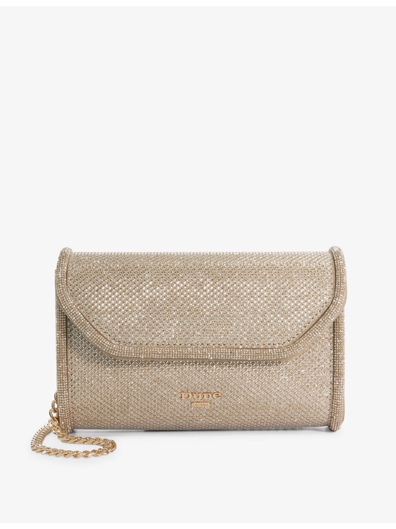 Dune woven clutch bag chain-strap, imported from the UK