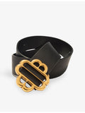 Maje leather belt butterfly rhinestone embellishment 2cm - British product