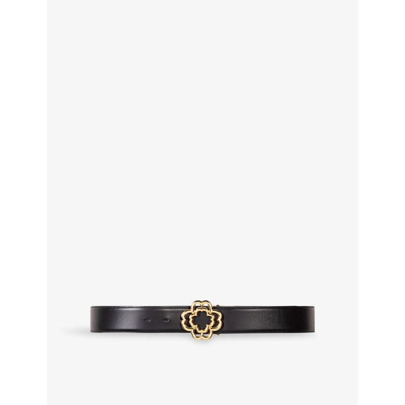 Butterfly rhinestone-embellished leather belt - 8