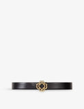 Maje Butterfly Rhinestone-Embellished Leather Belt 2cm
