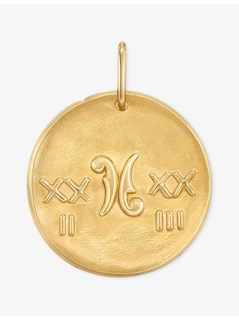 Van Cleef & Arpels Pisces zodiac medal 18ct yellow gold, imported from the UK