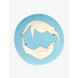 Swimmers hand-painted stoneware fruit platter 36cm - British product