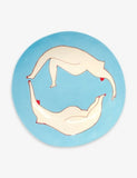 Swimmers hand-painted stoneware fruit platter 36cm - British product