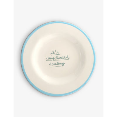 selfridges Laetitia Rouget It's Complicated Darling Stoneware Dessert Plate 20cm- Buy online at McGrocer