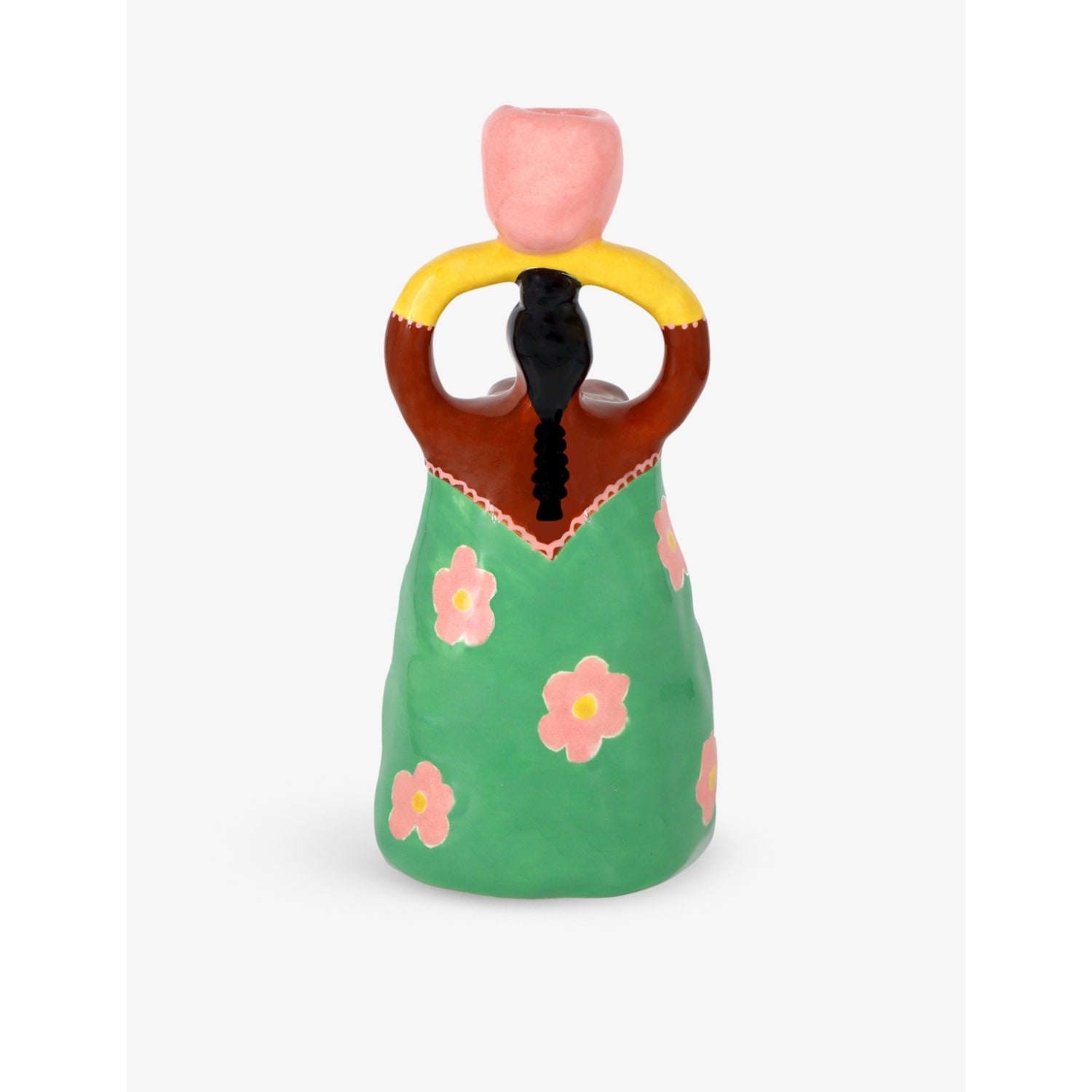 Laetitia Rouget Nina hand-painted ceramic candleholder 22cm, UK version