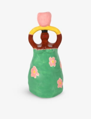 Laetitia Rouget Nina hand-painted ceramic candleholder 22cm, UK version