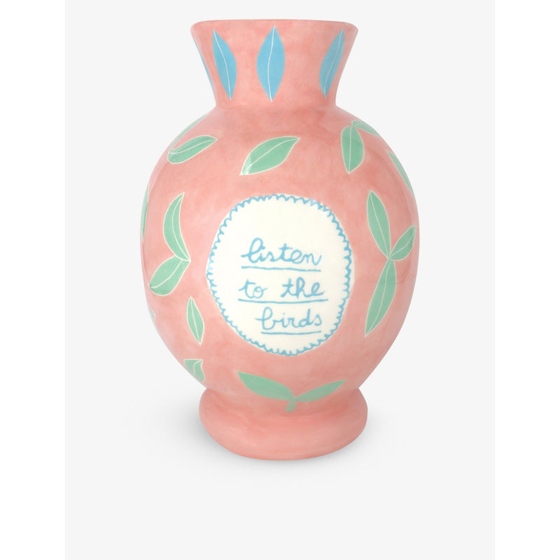 Laetitia Rouget Listen To The Birds earthenware vase 28cm, UK version