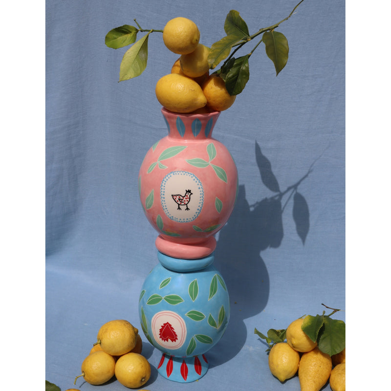 Laetitia Rouget Listen To The Birds earthenware vase 28cm, UK version