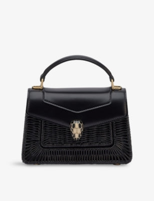 Bvlgari Serpenti Forever mini stud-embellished leather handbag (British brand)
