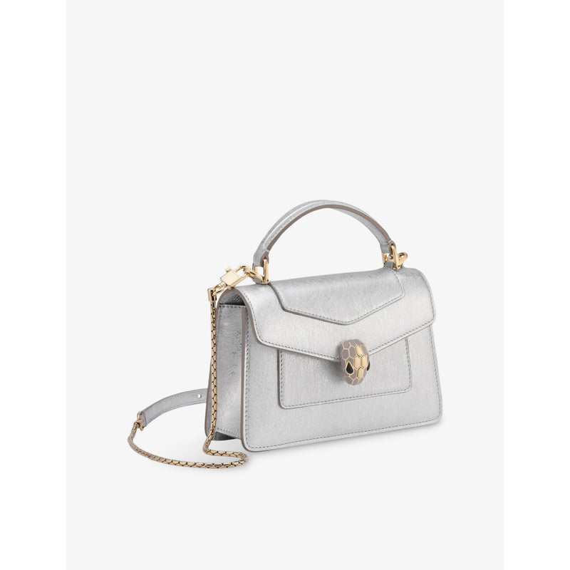 Bvlgari Serpenti Forever mini stud-embellished leather handbag (British brand)