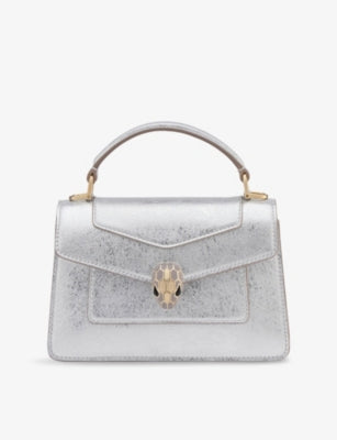 Bvlgari Serpenti Forever mini stud-embellished leather handbag (British brand)