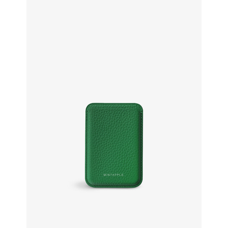 MINTAPPLE MagSafe leather wallet logo embossed (British brand)