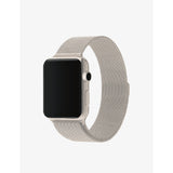 Mintapple Milanese stainless-steel watch strap 44mm in Starlight, imported from the UK