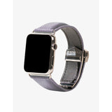 Mintapple grained leather watch strap 40mm, imported from the UK