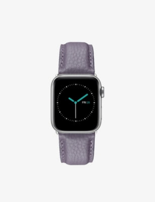 Mintapple grained leather watch strap 40mm, imported from the UK